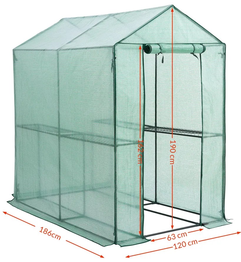 Deuba Fóliasátor 190x186x120 cm