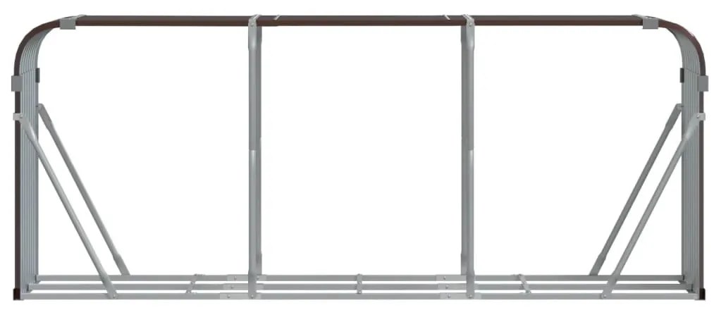 barna horganyzott acél rönktartó 234 x 45 x 100 cm