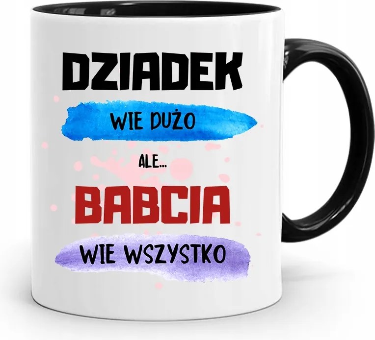 Bögre Fekete Nagymama Napja Nagymama Mindent Tud fényképes nyomtatással