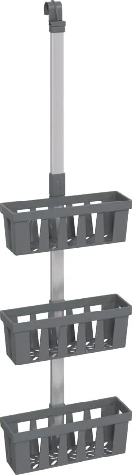 vidaXL alumínium zuhanyakasztó polc 30 x 15 x (67-105) cm