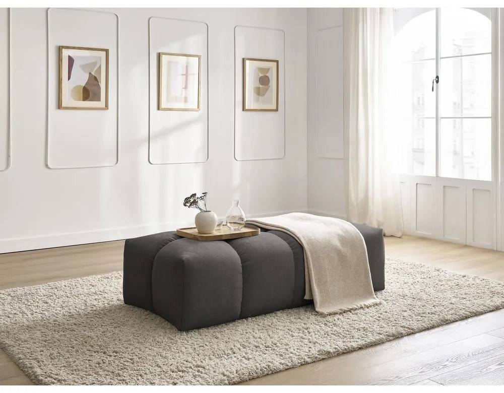 Sötétszürke zsenília lábtartó Everest – Bobochic Paris