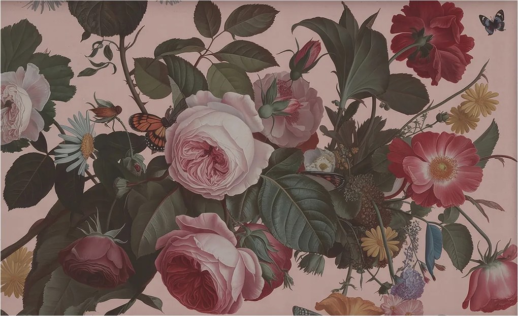 Fotótapéta Flizelin Szoba tapéta Virágos elegancia 416x254 Ragasztó