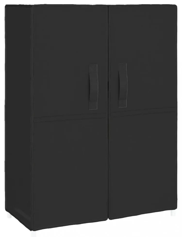 fekete szövet cipősszekrény 60 x 28 x 90 cm