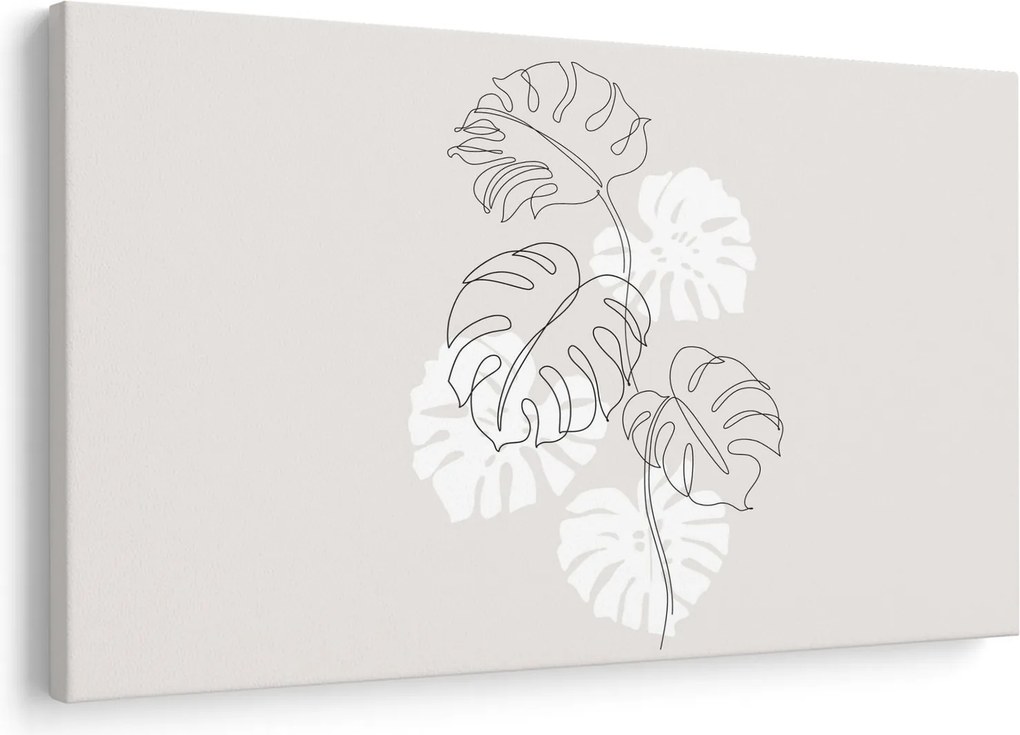 Kép - Vonalkép monstera N⁰3 (90x60 cm)