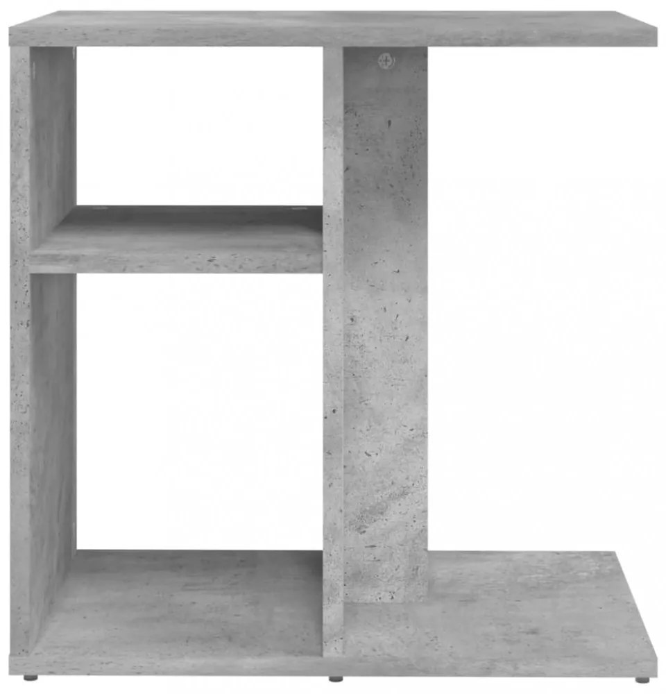 betonszürke forgácslap kisasztal 50 x 30 x 50 cm