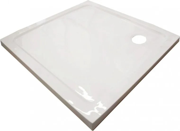Modena Slim szögletes alacsony akril zuhanytálca, 80x80x5,5 cm-es méretben