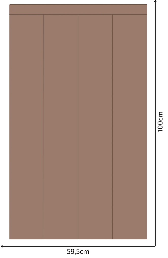 PIPPER. Textil öntapadó tapéta - Egy téglalap - Barna színű Méret: 80cm, Szín: Sápadt