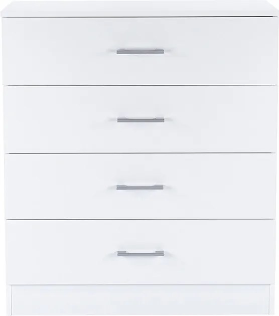 Miami komód 4 fiókos 80x92 cm fehér-fehér