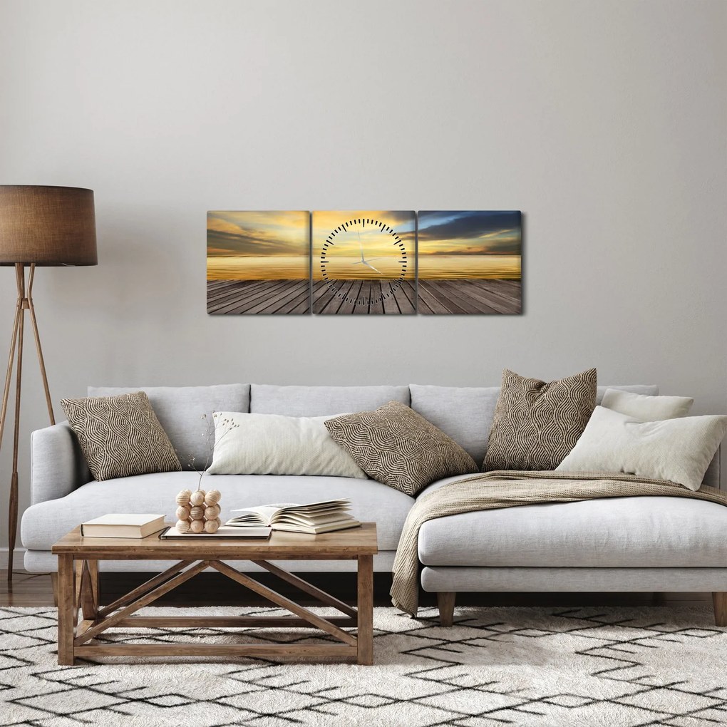 Kép - Kilátással rendelkező móló (órával) (90x30 cm)