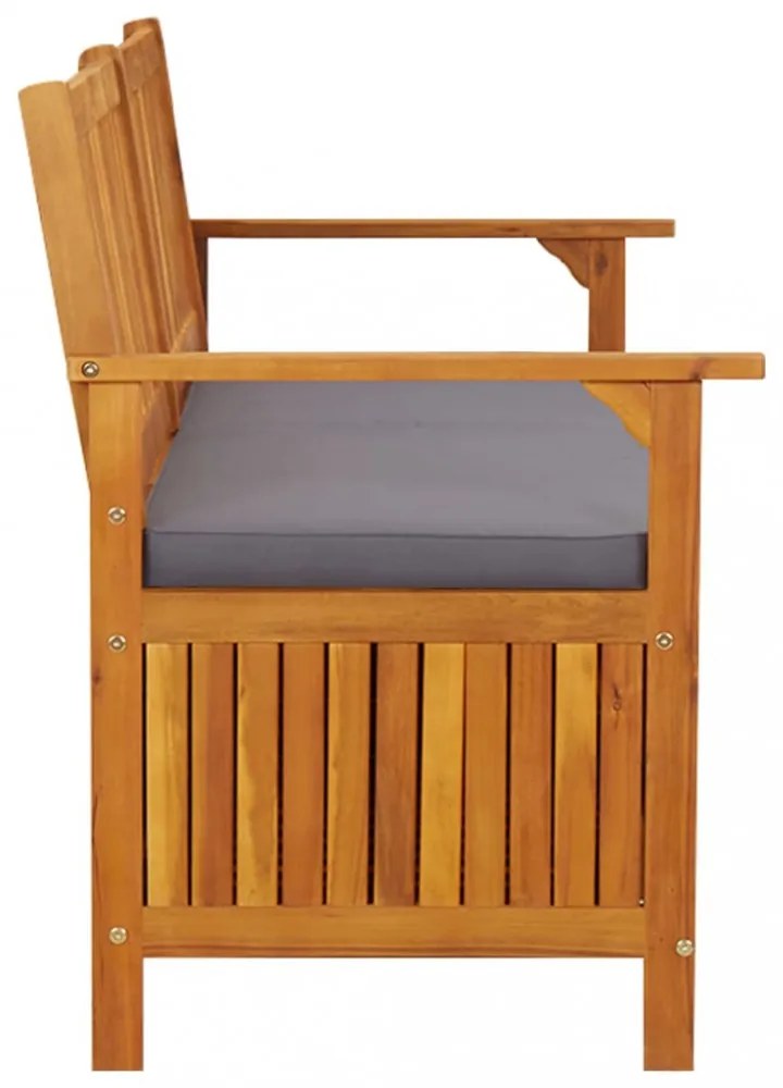 tömör akácfa tárolópad párnával 148 cm
