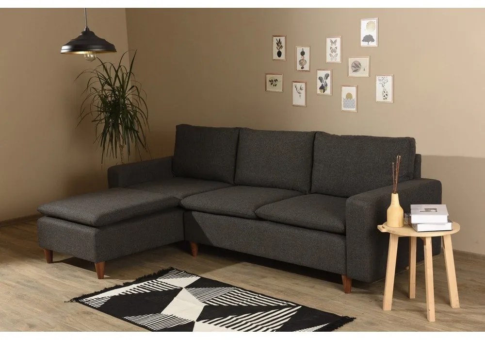 Szürke sarokkanapé (bal oldali) Lungo – Balcab Home