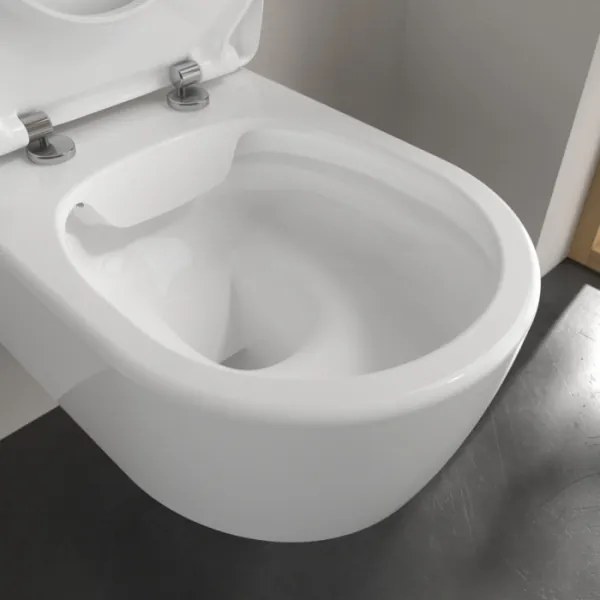 Villeroy & Boch 5656RSR1 - AVENTO falra szerelhető WC, SoftClose ülőkével, kerámia/fehér