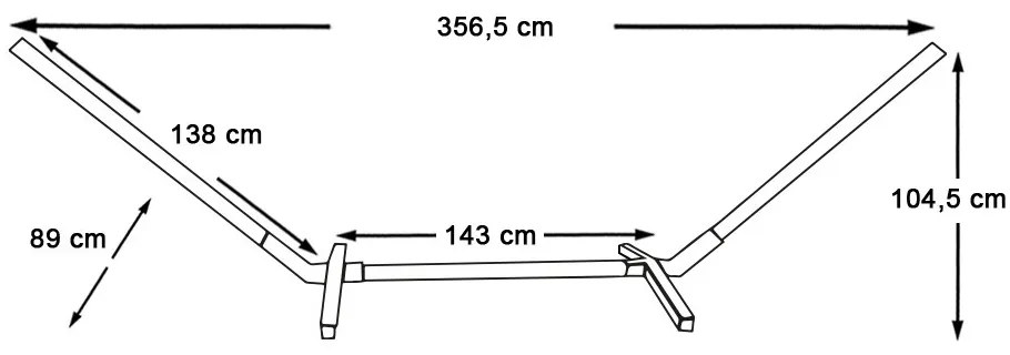 Függőágy tartóállvány-fa