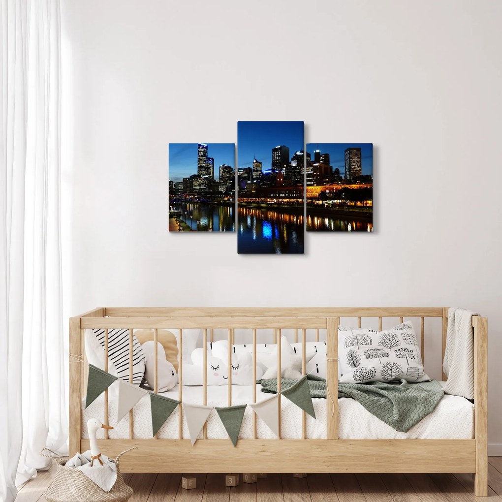 Vászonkép - Éjszaka Melbourne-ben (90x60 cm)