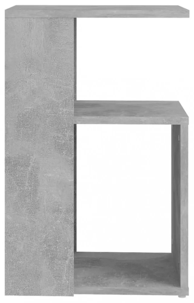 betonszürke szerelt fa kisasztal 36 x 30 x 56 cm