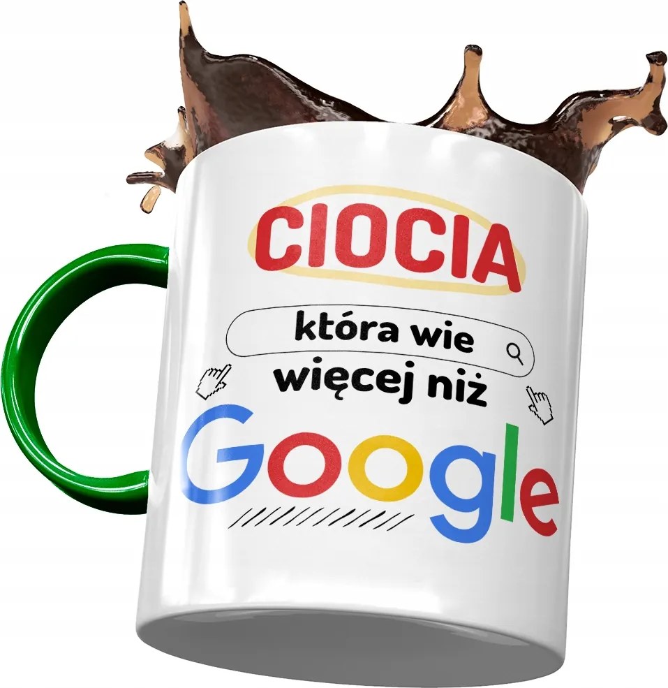 Zöld Bögre Nagynéni Születésnap Ajándék Nyomtatott Fotóval