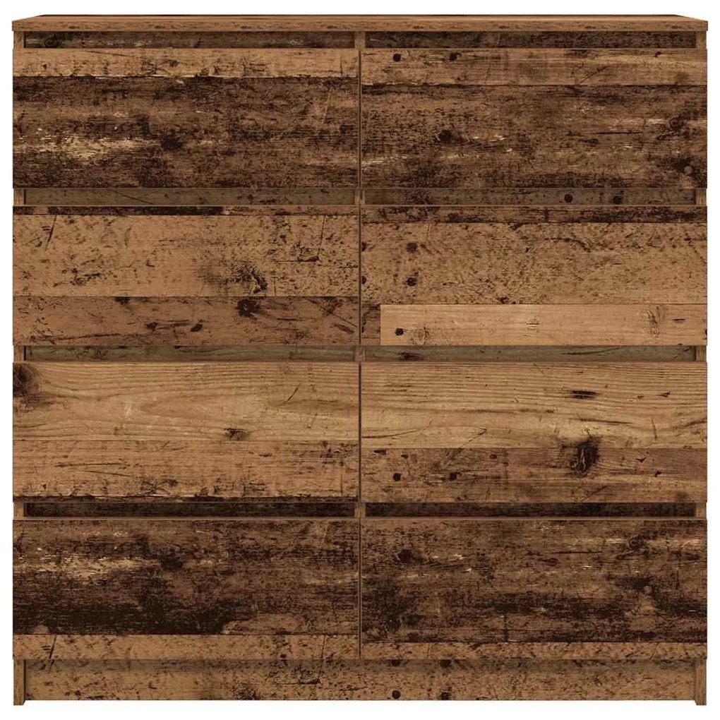 antik fa színű szerelt fa tálalószekrény 100x35x99 cm