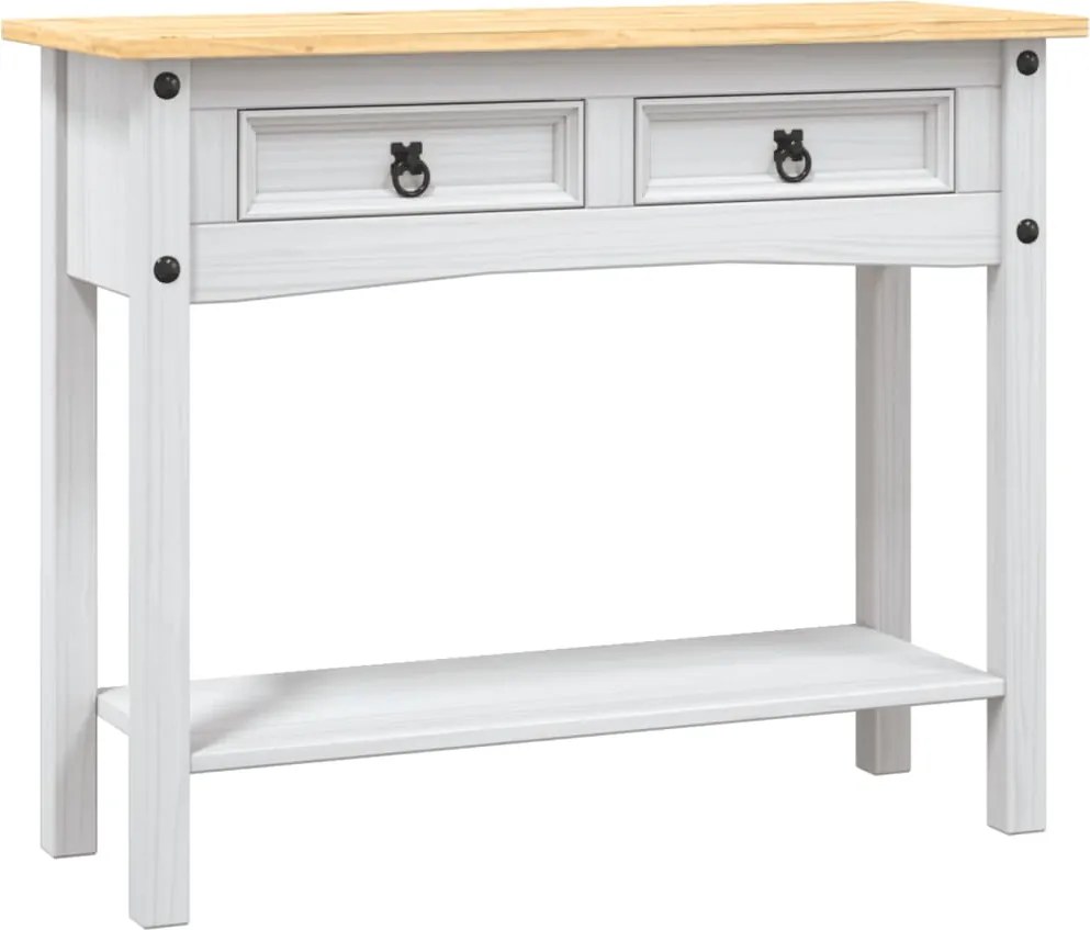 vidaXL fehér Corona-stílusú mexikói fenyő tálalóasztal 90x34,5x73 cm