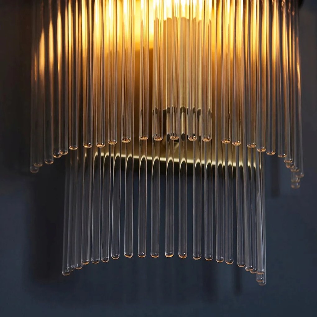 Endon glamour modern fali lámpa marietta antik sárgaréz átlátszó end99168