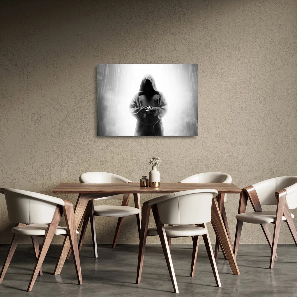 Üveg kép - Egy szerzetes egy kolostorban (70x50 cm)
