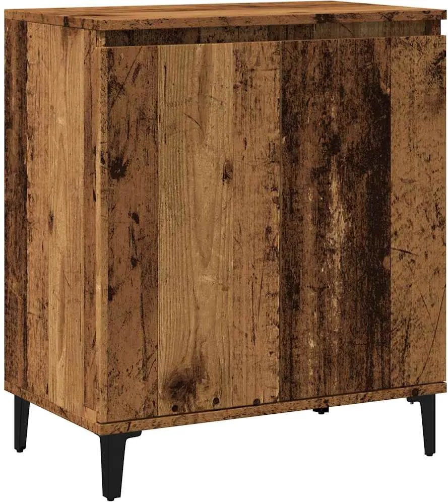 vidaXL komód Régi fa 60x35x70 cm Gépelt fa