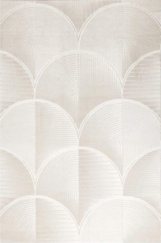 Szőnyeg Bézs Krém Puha Sűrű Fényes Félkör A Nappaliba Factor 120x170 cm