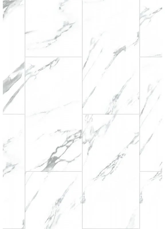 Mexen Glacier White vinil panelek mintája 610 x 305 mm SPC 6,5 mm, IXPE 1,5 mm, 4 V-fuga, Jazz White - F1151-S