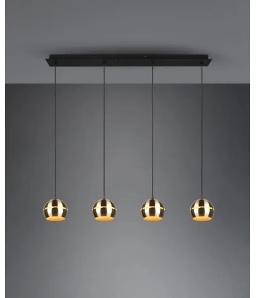 Trio - Csillár zsinóron FLETCHER 4xE14/40W/230V réz