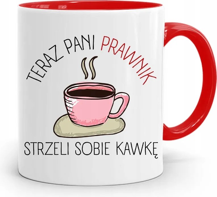 Piros Ügyvéd Bögre Ügyvéd Lő Magának Kávét fényképes nyomtatással