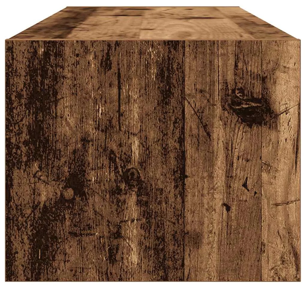 2 db antik fa szerelt fa fali TV-szekrény 100x31x25,5 cm