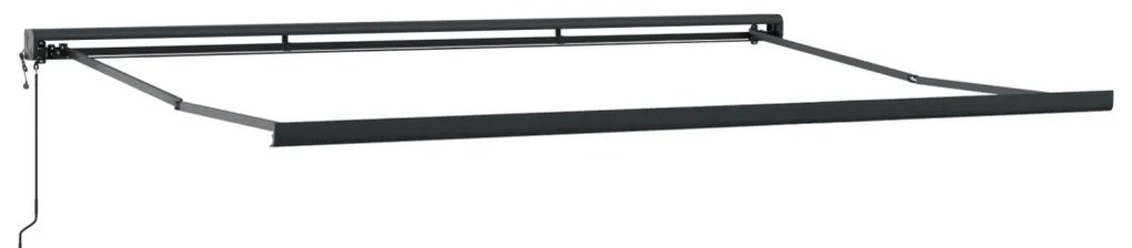 Automatikus Összecsukható Napernyő Piros és Fehér Csíkokkal 400x300 cm