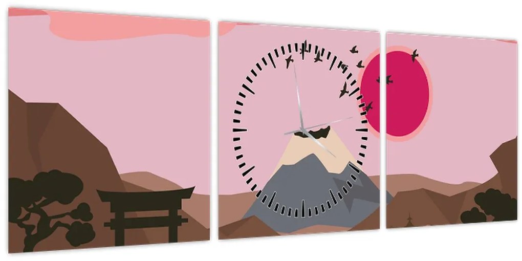 Kép - Japán N⁰2 (órával) (90x30 cm)