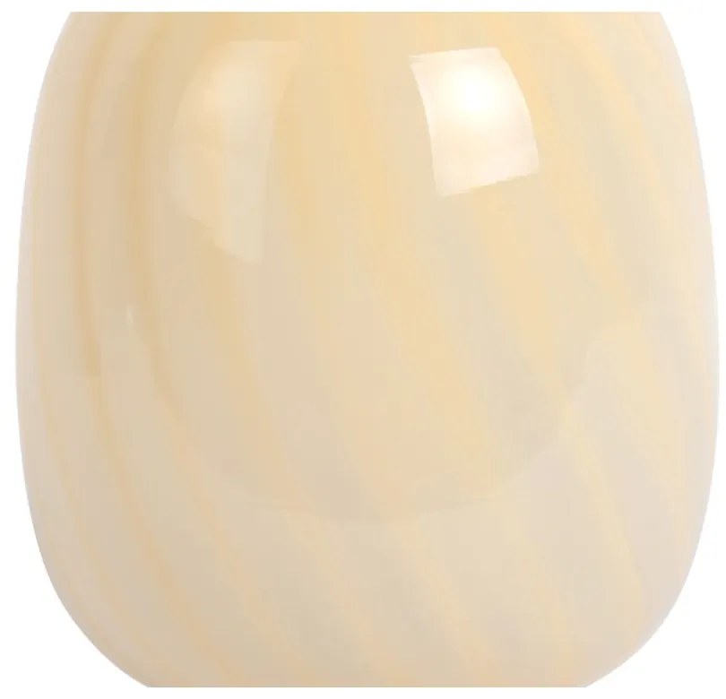 Világossárga asztali lámpa üveg búrával (magasság 20 cm) Summer Globe – Leitmotiv