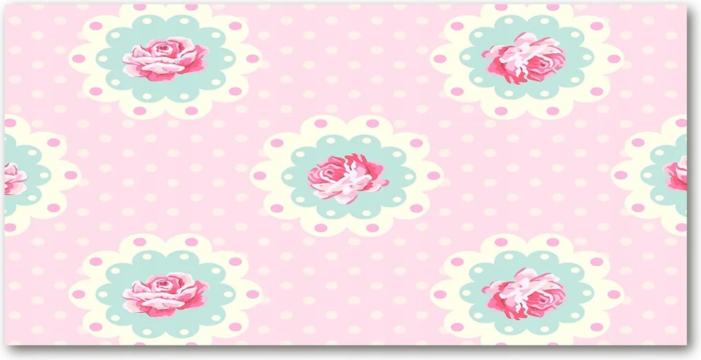 Fotó vászonkép edzett üveg Rózsa 140x70