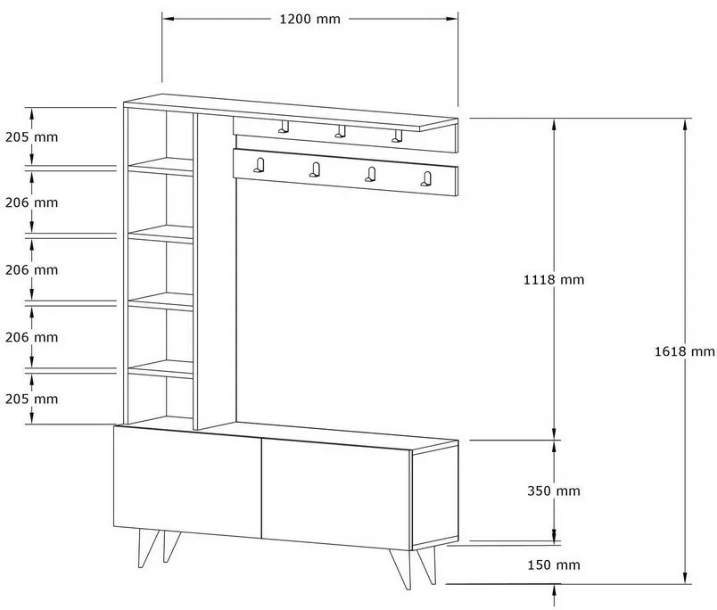 Bahar White előszoba szett