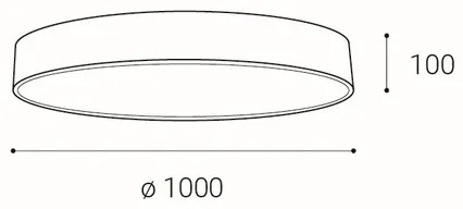 LED2 - LED Dimmelhető mennyezeti lámpa MONO LED/153W/230V 3000K/4000K fehér