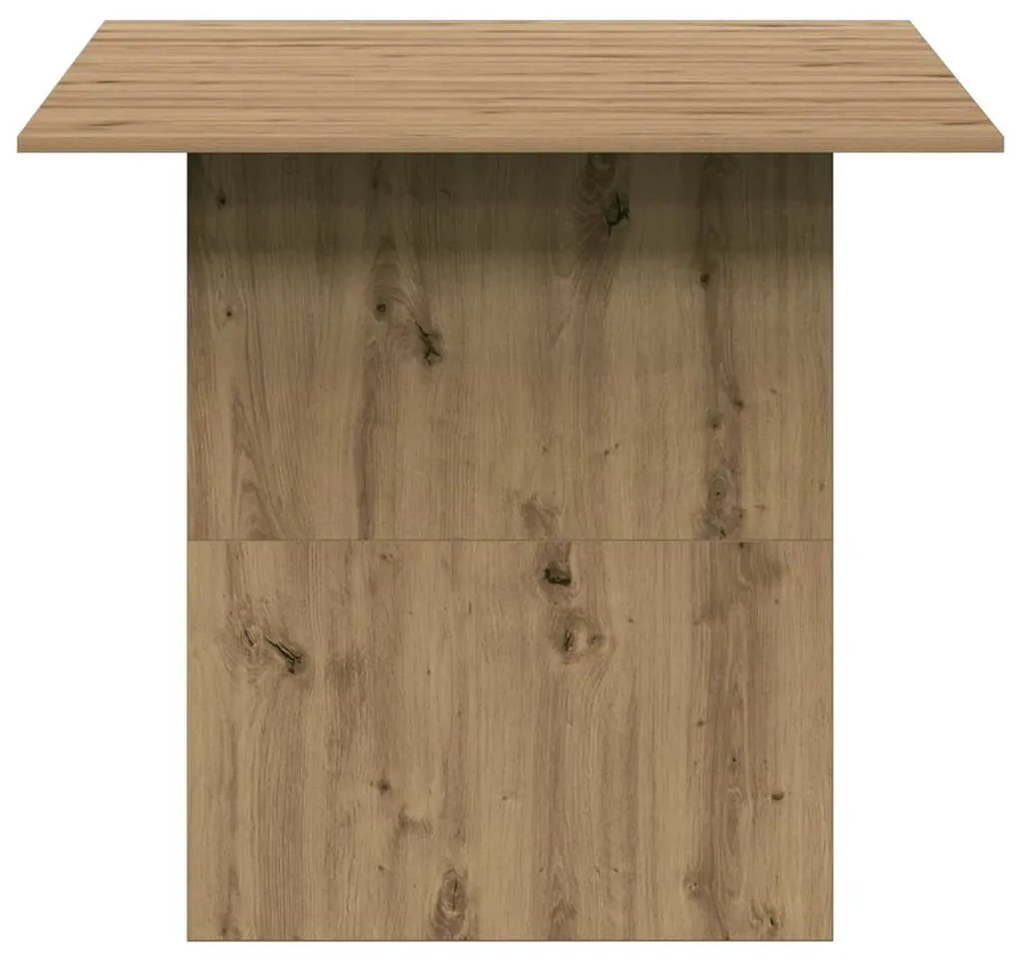 kézműves tölgy színű szerelt fa étkezőasztal 180x90x76 cm