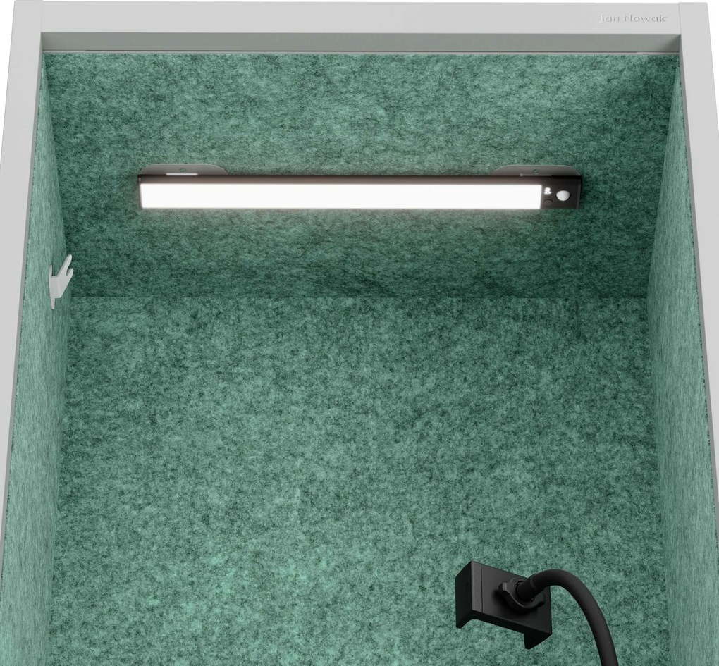 Sally 600mm korpus Szary - siedzisko Zielony