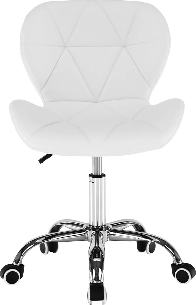 Irodai fotel, fehér/króm, ARGUS NEW