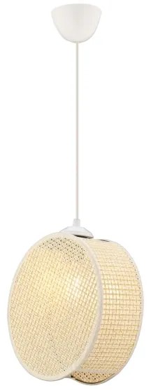 DRUM függőlámpa kábelen, 1xE27/60W/230V, krémszínű