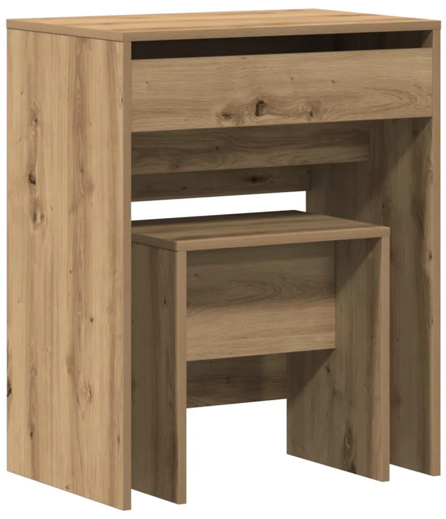 Sminkasztal Tükörrel Artisan Tölgy F_floor_Angegyár