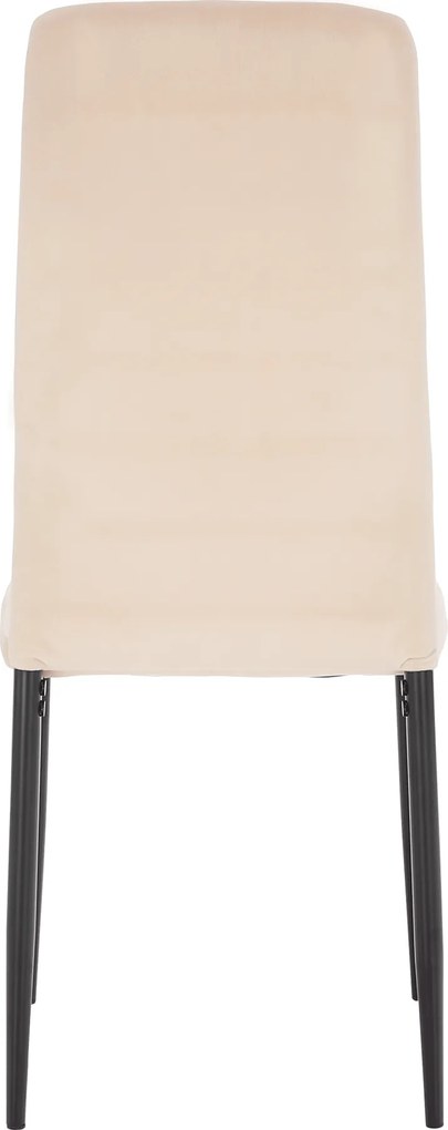 Szék, bézs Dulux Velvet szövet/fekete fém, COLETA NOVA