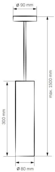 Csillár LATI 1xGU10/8W/230V fekete