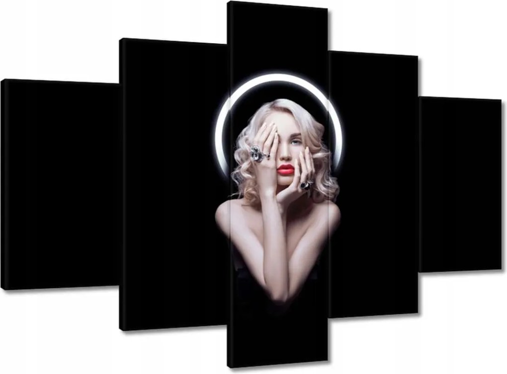 Festmények 150x105 Szőke száj portré