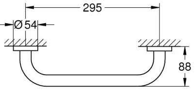 GROHE 411892430 - Fürdőkád kapaszkodó START 349 mm fekete