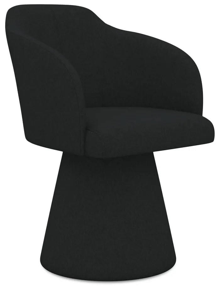 Fekete kárpitozott étkezőfotel Kanoa – Makamii