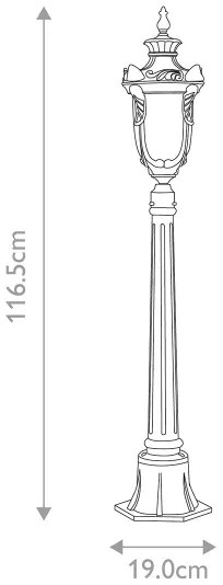 Elstead - Kültéri lámpa PHILADELPHIA 1xE27/100W/230V IP44 fekete