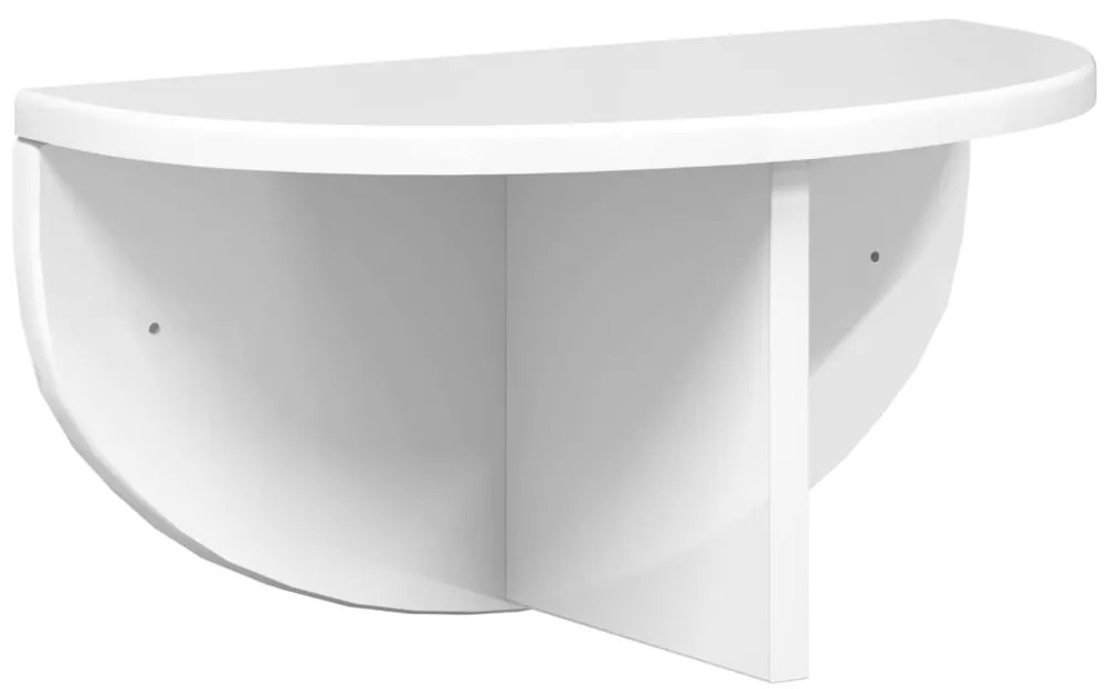 vidaXL Falpolc 2 pcs Magas Fényű Fehér 38 x 19 x 19 cm Faanyag