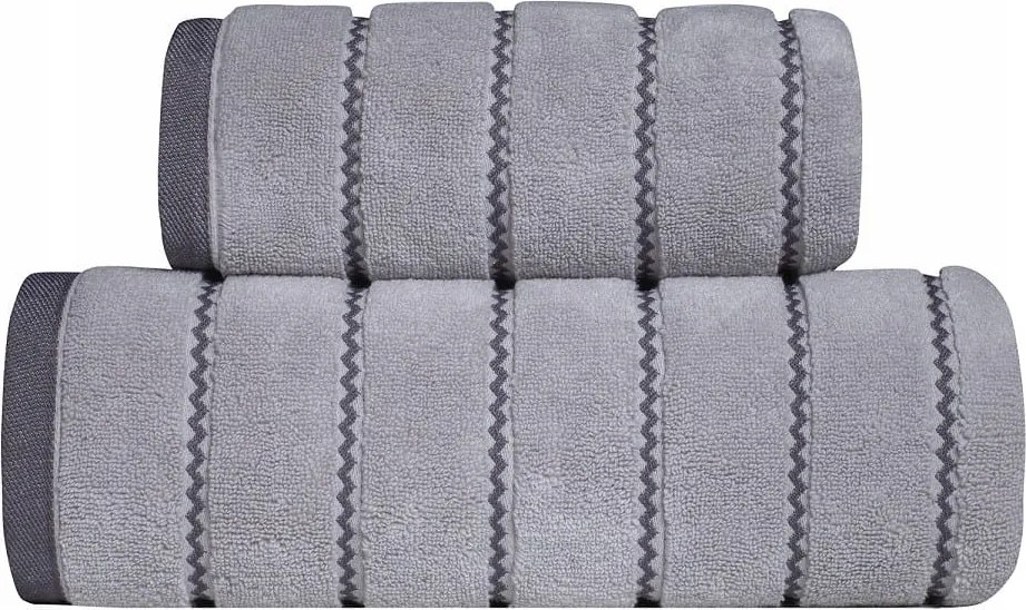 Törölköző Oskar vastag bolyhos 50x90 világosszürke