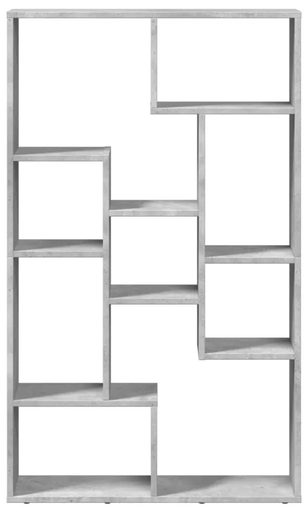 betonszürke szerelt fa könyvespolc 72 x 20 x 120 cm